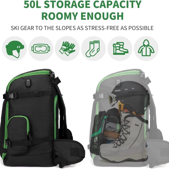 Ski Boot Bag Backpack 50L - Picture 10 of 12